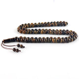 Tiger Eye Stone Tassel Pendant Islamic Rosary Muslim Tasbih