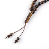Tiger Eye Stone Tassel Pendant Islamic Rosary Muslim Tasbih