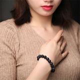 8-12mm Sand Stone Stretch Bracelet Retro Expandable Beads Jewelry