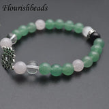 8mm Natural Stone Bead Bracelet Set - Amethyst Agates Lapis Citrine