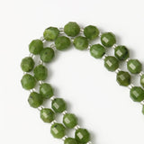 8mm Faceted Green Canadian Jades Loose Beads 15''Strands