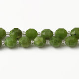 8mm Faceted Green Canadian Jades Loose Beads 15''Strands