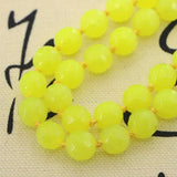 8mm Olive Green Jades Faceted Round Bead Necklace Wedding Christmas Jewelry