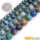 Green Chrysocolla Round Beads 15 inch Strand 6mm 8mm 10mm