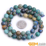 Green Chrysocolla Round Beads 15 inch Strand 6mm 8mm 10mm
