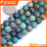 Green Chrysocolla Round Beads 15 inch Strand 6mm 8mm 10mm