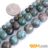 Green Chrysocolla Round Beads 15 inch Strand 6mm 8mm 10mm