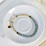 Natural Stone Abacus Beads Bracelet Jade Bangle Lucky Chakra