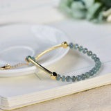 Natural Stone Abacus Beads Bracelet Jade Bangle Lucky Chakra
