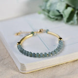 Natural Stone Abacus Beads Bracelet Jade Bangle Lucky Chakra