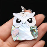 Abalone Shell Owl Pendant for Jewelry Making DIY