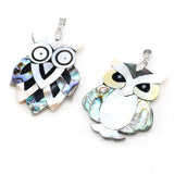 Abalone Shell Owl Pendant for Jewelry Making DIY