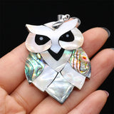 Abalone Shell Owl Pendant for Jewelry Making DIY
