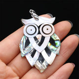 Abalone Shell Owl Pendant for Jewelry Making DIY