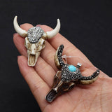 Bull Head Amulet Pendant for Jewelry Making DIY Resin Charm