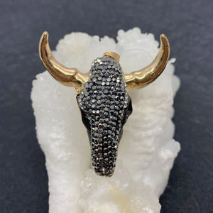 Vintage Bull Skull Necklace Pendant for Jewelry Making