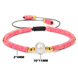 Natural Stone Adjustable Bracelet Single Big Pearl Pendant Bracelet