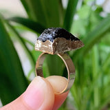 Natural Stone Adjustable Ring Tourmaline Kyanites Quartz Rings