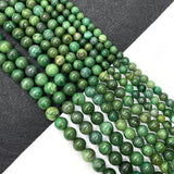 African Jade Round Beads 6-12mm for Vintage Jewelry DIY