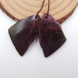 African Purple Stone Gemstone Earring Jewelry 30x20x3mm