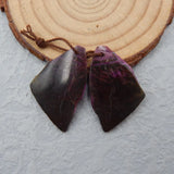 African Purple Stone Gemstone Earring Jewelry 30x20x3mm