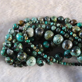 Natural Stone African Turquoises Round Spacer Beads for DIY Bracelet