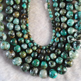 Natural Stone African Turquoises Round Spacer Beads for DIY Bracelet