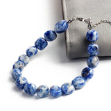 Natural Stone Agate Beads Bracelet Women Lapis Lazuli Amethyst