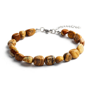 Natural Stone Agate Beads Bracelet Women Lapis Lazuli Amethyst