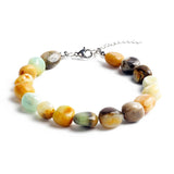 Natural Stone Agate Beads Bracelet Women Lapis Lazuli Amethyst
