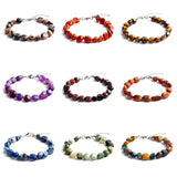 Natural Stone Agate Beads Bracelet Women Lapis Lazuli Amethyst