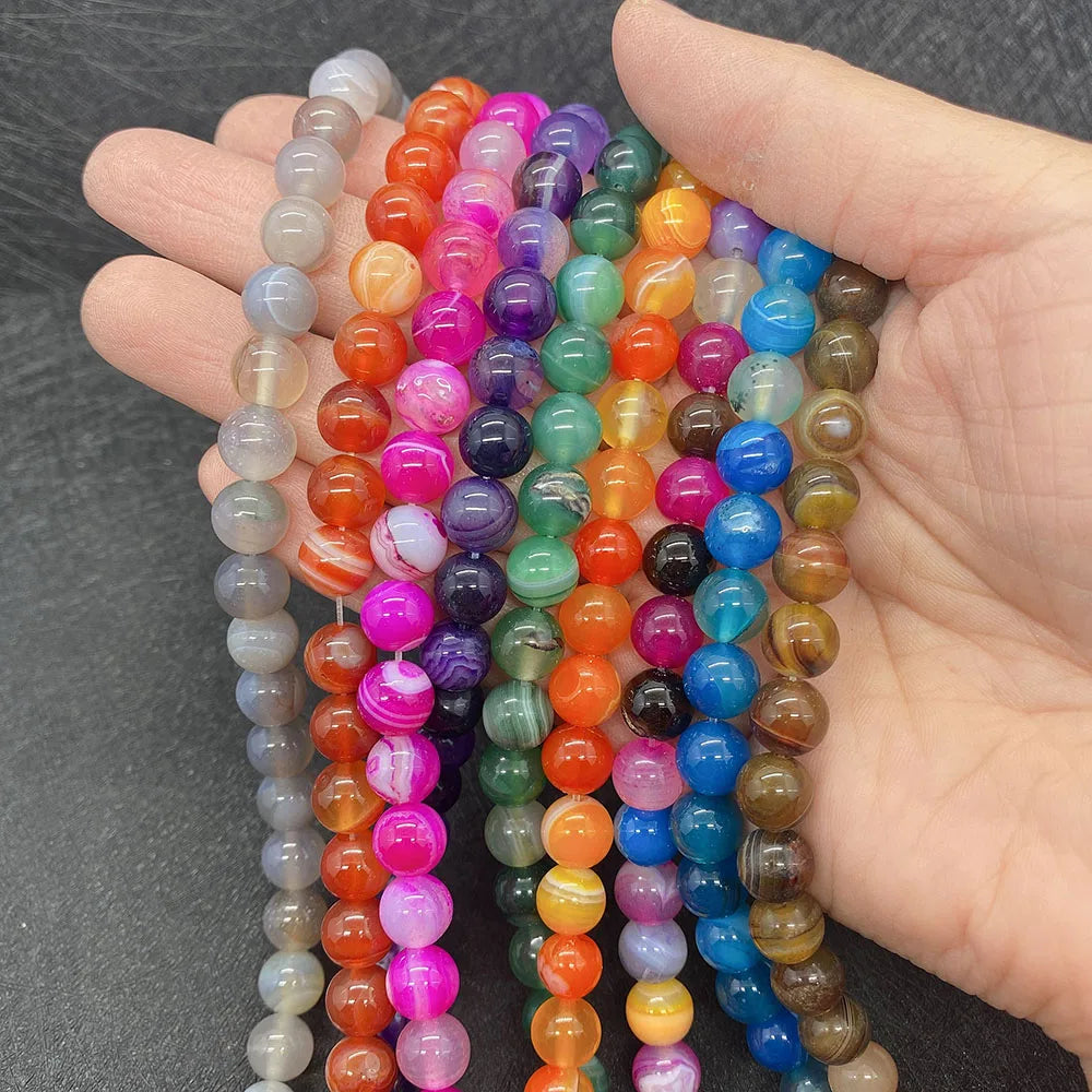 Agate Colored Quartz Beads for Jewelry Making