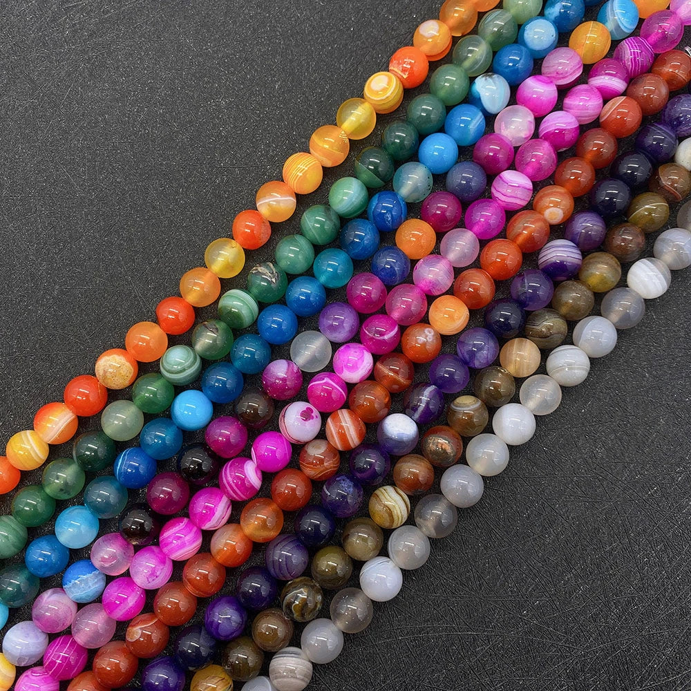 Agate Colored Quartz Beads for Jewelry Making