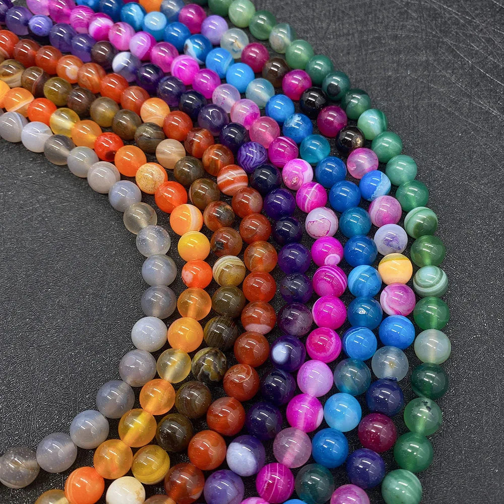 Agate Colored Quartz Beads for Jewelry Making