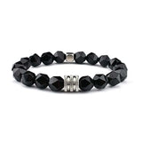 Agate Man Bracelet Adjustable Rope Stainless Steel Men Gift