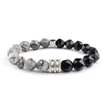 Agate Man Bracelet Adjustable Rope Stainless Steel Men Gift