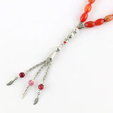 Natural Stone Agate Round Shape 33 Prayer Beads Islamic Rosary Tasbih
