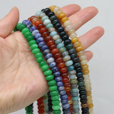 Natural Stone Agate Turquoise Opal Beads Heart Shaped Crystal Loose Abacus Beads