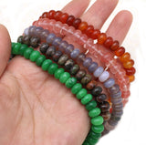 Natural Stone Agate Turquoise Opal Beads Heart Shaped Crystal Loose Abacus Beads