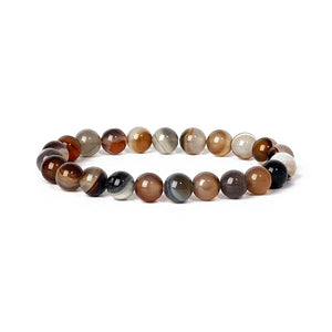 Natural Stone Agates Beads Bracelet 6-8mm Chakra Bangle