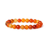 Natural Stone Agates Beads Bracelet 6-8mm Chakra Bangle