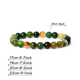 Natural Stone Agates Beads Bracelet 6-8mm Chakra Bangle