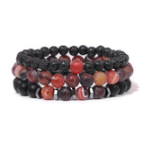 Agates Beads Couple Distance Bracelet Opal Gem Stone Energy Bracelet