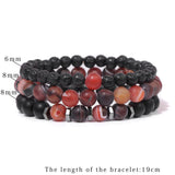 Agates Beads Couple Distance Bracelet Opal Gem Stone Energy Bracelet