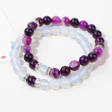 Agates Beads Couple Distance Bracelet Opal Gem Stone Energy Bracelet