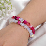 Agates Beads Couple Distance Bracelet Opal Gem Stone Energy Bracelet