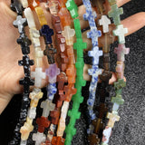Agates Beads Cross Shape Crystal Opal Loose Beads 12x16x5mm