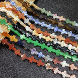 Agates Beads Cross Shape Crystal Opal Loose Beads 12x16x5mm