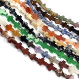 Agates Beads Cross Shape Crystal Opal Loose Beads 12x16x5mm