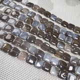 Natural Stone Agates Crystal Beads Square Tiger Eye Opal Semi-finished